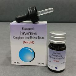 Paracetamol Phenylepherine And Chlorpheniramine Maleate Drops 15 ml