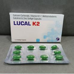 Calcium Carbonate Vitamin K2-7 Methylcobalamin Calcitriol And Zinc Softgel Capsules