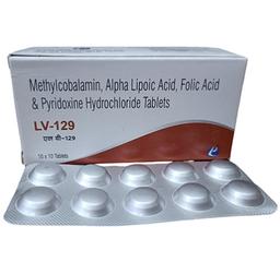 Methylcobalamin Alpha Lipoic Acid Folic Acid And Pyridoxine Hydrochloride Tablets 129 mg