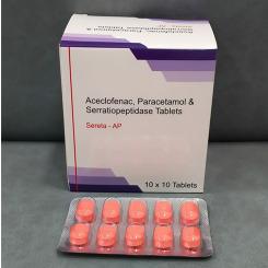 Aceclofenac Paracetamol And Serratiopeptidase Tablets