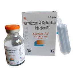 Ceftriaxone And sulbactam Injection IP 1.5 gm