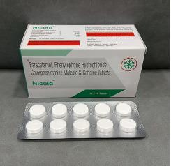 Paracetamol Phenylepherine Hydrochloride Chlorpheniramine Maleate And Caffeine Tablets