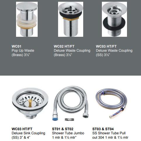 Waste Coupling & Shower Tube 