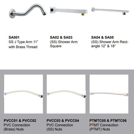Shower Arm & Connection Pipe