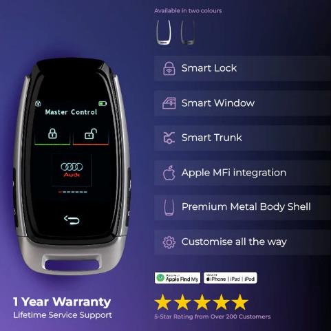 Tron 2.0 Smart Car Key (with Alcohol Detection) | Touch Screen & Customizable | 1 Year Warranty