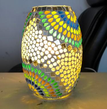 Mosaic Glass Dholak Lamp