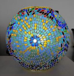 Mosaic Glass Purse Lamp
