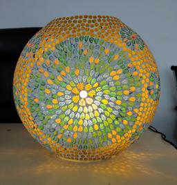 Mosaic Glass Purse Lamp