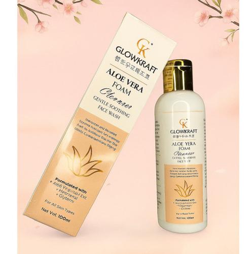 Aloe Vera Foam Cleanser - Gentle Daily Cleanse | Glowkraft