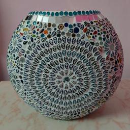 Mosaic Glass Purse Lamp