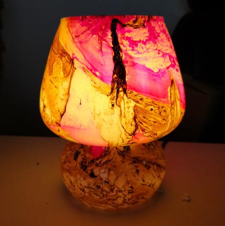 3D Glass Table Lamp