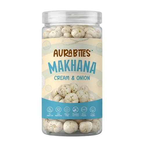 AuraBites Cream And Onion Flavored Makhana