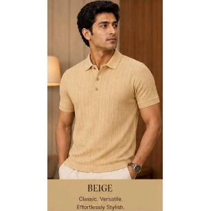 Premium Textured Polo T-Shirt