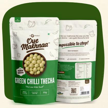 Green Chilli Thecha Makhana
