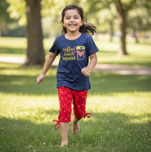 Girls Capri T-Shirt Set