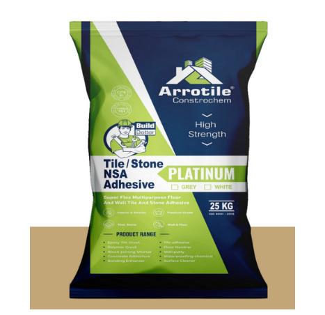 Arrotile Platinum (Grey/White) Super Flex Multipurpose Floor and Wall Tile and Stone Adhesive