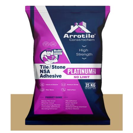 Arrotile Platinum Plus (Grey) Super Flex Multipurpose Floor and Wall Tile and Stone Adhesive