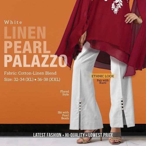 Linen Pearl Palazzo
