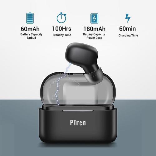 pTron Atom Mono in-Ear Wireless Bluetooth Headphone