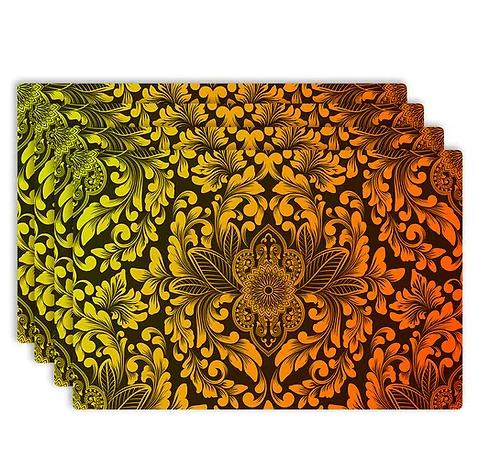 3D Lenticular Table Mat - Wavy Color Theme Set of 4