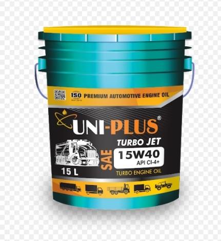UNI-PLUS TURBO JET 15W-40 CI-4 PLUS HEAVY DUTY DIESEL ENGINE OIL (15 LTR)