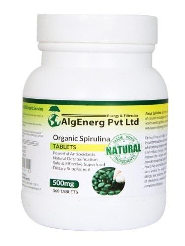 Organic Spirulina 360 Tablets 500 mg