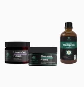  HEMP PERSONAL CARE COMBO - Hemp Face Cream + Hemp Body Butter + Hemp Oil (Cold Pressed) 