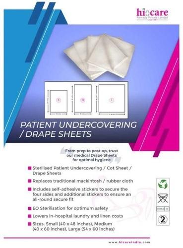 STERILE MACKINTOSH UNDER BED COVERING DRAPE SHEETS