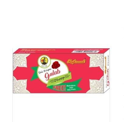 RAJKAMAL SAI KIRIPA GULAB DHOOP 10 STICKS (SMALL)