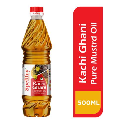 Spellfry 100% Pure Kachi Ghani Mustard Oil (500 ml)