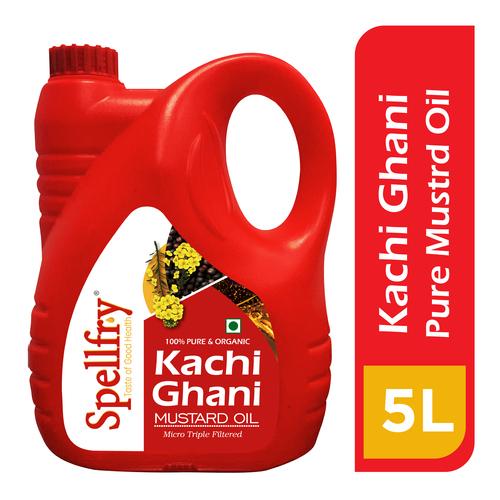 Spellfry 100% Pure Kachi Ghani Mustard Oil (5 liter)