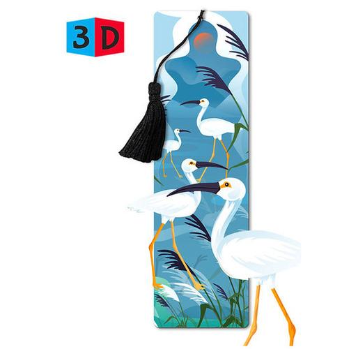 3D Lenticular Bookmark - Stork