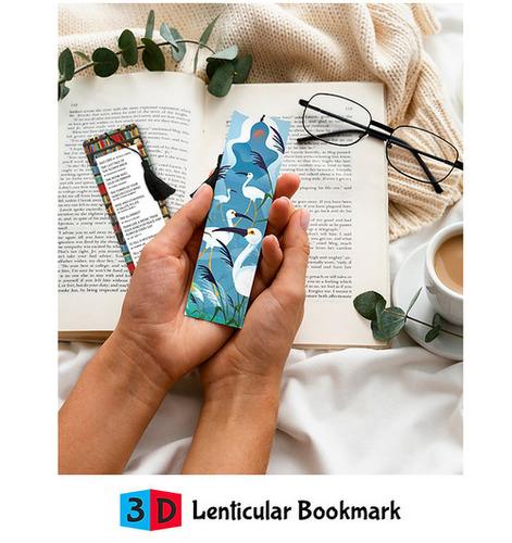 3D Lenticular Bookmark - Stork