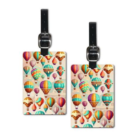 3D Lenticular Luggage Tag - Hot Air Balloon Set of 2