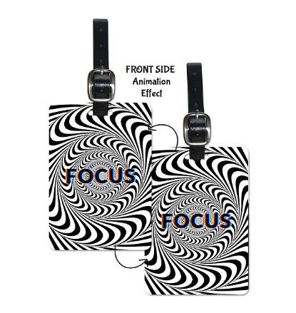 3D Lenticular Luggage Tag - Focus Illusion Set of 2