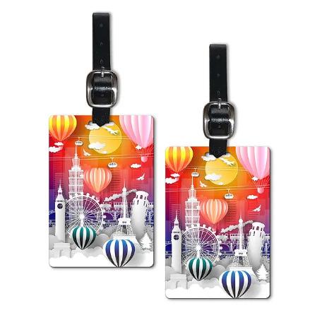 3D Lenticular Luggage Tag - Papercut Set of 2