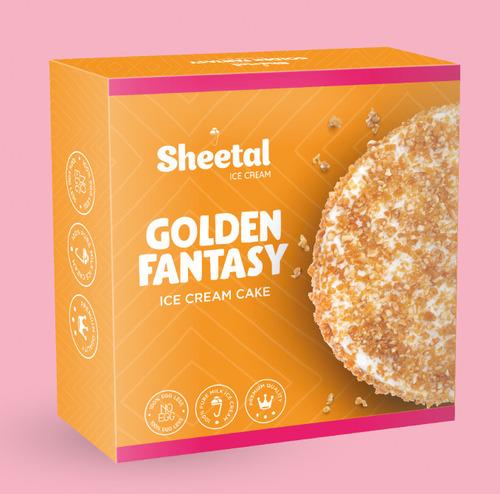 Golden Fantasy Ice Cream Cake