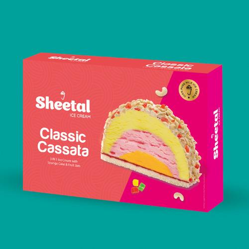 Classic Cassata 3 in 1 Ice Cream with Sponge Cake & Fruit Jam