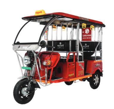 Plus Super Deluxe Bahubali Deluxe Electric Rickshaw Red