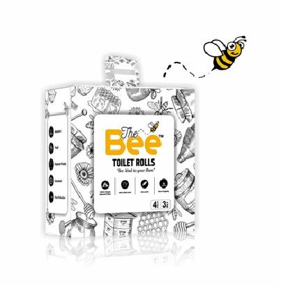The Bee Toilet Roll Box (4 in 1) 250 Pulls/3Ply