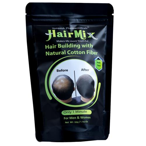 HairMix Hair Fiber - Refill Pack -50g (Black, Dark Brown, Light Brown) For Men & Women