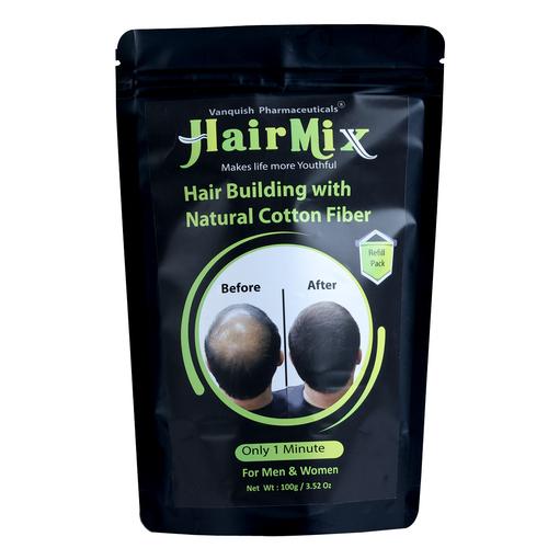 HairMix Hair Fiber - Refill Pack -100 g (Black, Dark Brown, Light Brown) For Men & Women