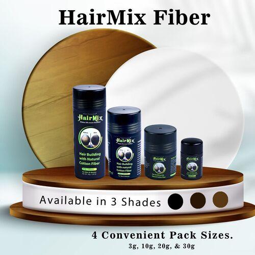 HairMix Hair Fiber - Bottles -3g, 10g, 20g, 30g (Black, Dark Brown, Light Brown)