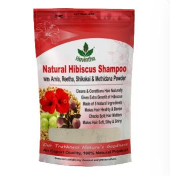 Havintha Natural Amla Reetha Shikakai Methidana And Hibiscus Powder Shampoo