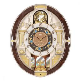 Magic Moments Musical Pendulum Quartz Wall Clock With Swarovski Diamonds