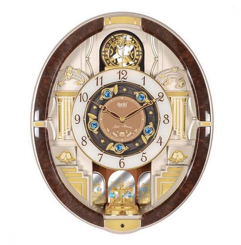 Magic Moments Musical Pendulum Quartz Wall Clock With Swarovski Diamonds