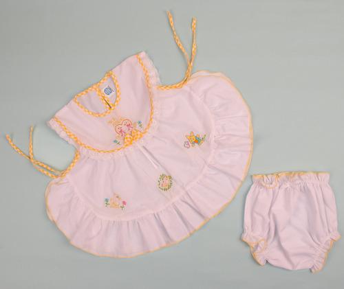 Elegant Baby Girl's White Cotton Dress