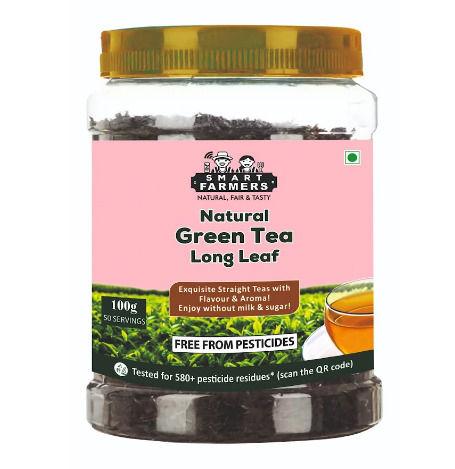 PESTICIDE FREE NATURAL  GREEN TEA LONG LEAF