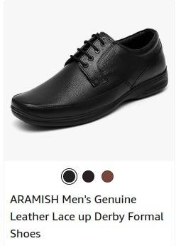 ARAMISH Men's Genuine Leather Lace Formal Shoes