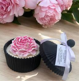 Black Glossy Finish Candy Jar Soy Candle Large 250 ml